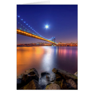 Cartão Crepúsculo, George Washington BridgePalisades, NJ.