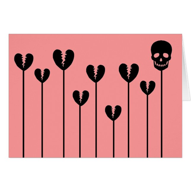 Cartão Crescendo Corações Quebrados (Frente Horizontal)