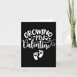 Cartão Crescendo Minha Gravidez de Valentine Grávida Nova