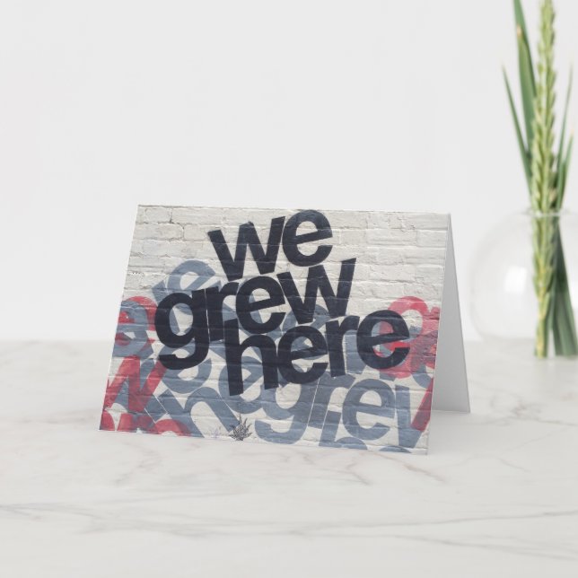 Cartão cresceu aqui (Frente)