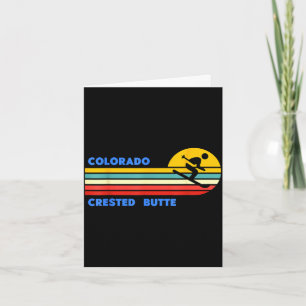 Cartão Crested butte colorado esqui esquiador ski retrô s