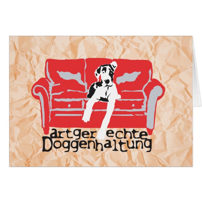 Cartão Criação de Dogues de acordo com a raça (Frente horizontal)