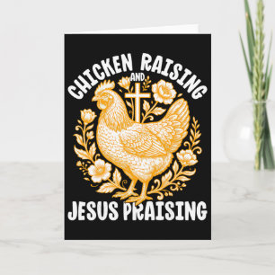 Cartão Criação de Frango Jesus Louvando Galo Cristão F