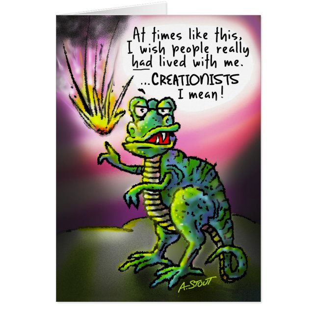 Cartão Criacionistas desejosos estavam aqui! - (Frente)