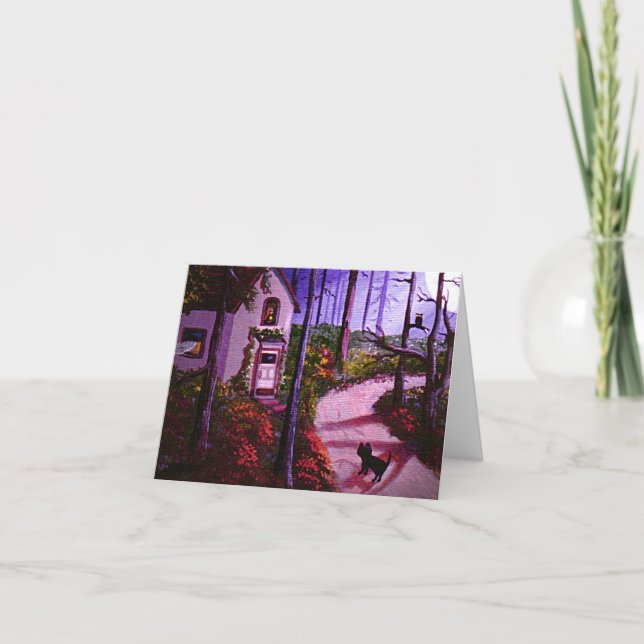 Cartão Criações de Cartão-de-Senhora Misteriosa de Gata N (Frente)