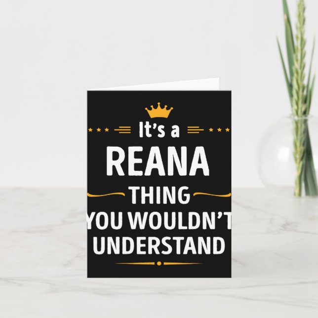 Cartão Criações Tatuadas - É Uma Coisa de Reana Que Você  (Frente)