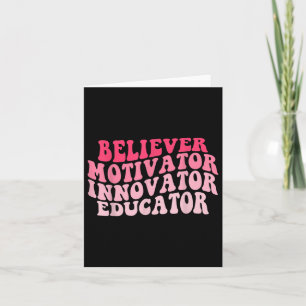 Cartão Criador de Motivador Crente Educador Retro