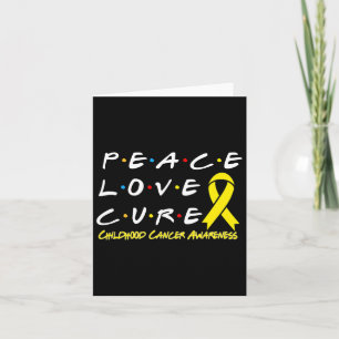 Cartão Criança: Consciência do Cancer Paz Cura do Amor