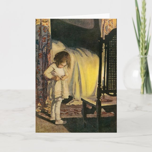 Cartão Criança em horas de dormir (Frente)