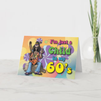 Cartão Criança em meus anos sessenta