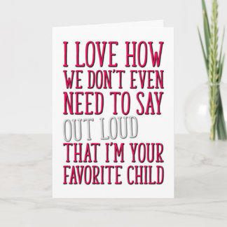 Cartão Criança Favorita, Dia de as mães Engraçado