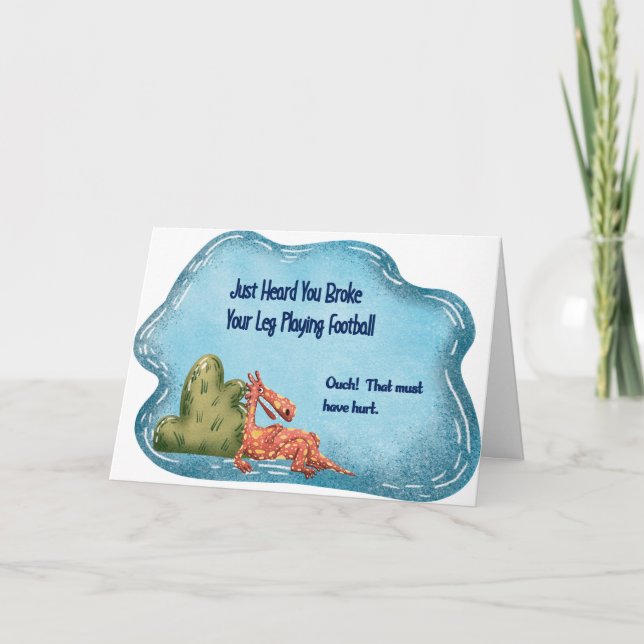 Cartão Criança ganha futebol com pernas quebradas (Frente)