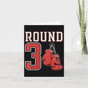 Cartão Crianças aniversário de 3 anos Boxing Boy 3 Anos