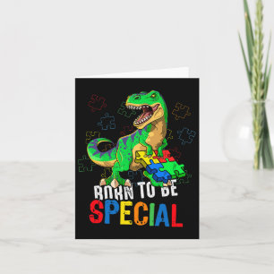 Cartão Crianças Autismo Sensibilização Dino Autism Toddle