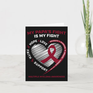 Cartão Crianças Borgonha Cancer de Sangue Papá Múltiplo M