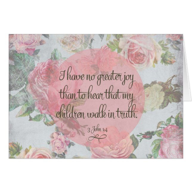 Cartão Crianças caminham na verdade (Frente Horizontal)