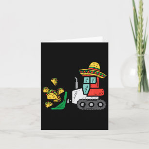 Cartão Crianças Carregadas De Tacos Bulldozer Cinco De Ma