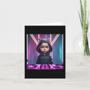 Cartão Crianças Crianças DJ Disk Jockey Diversão Infantil