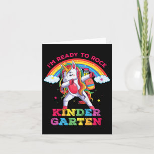 Cartão Crianças Dabbing Unicorn Estou Pronta Para Rock In