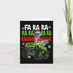 Cartão Crianças Dino Fa Ra Ra Rawr Dinossauro Caminhão Mo