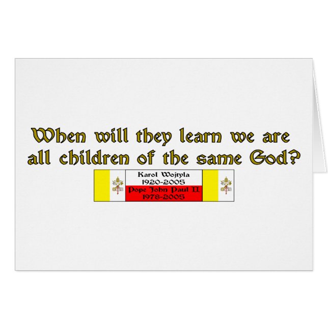 Cartão Crianças do mesmo Deus 1 (Frente Horizontal)