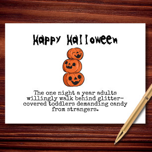 Cartão Crianças Doces Grátis Funny Halloween