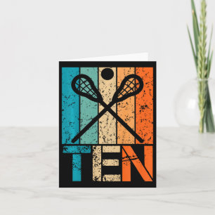 Cartão Crianças Engraçadas 10º aniversário do Lacrosse An