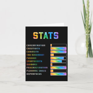 Cartão Crianças Engraçadas Com Adhd Stats Neurodiversity