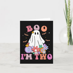 Cartão Crianças Fantasmas Boo, sou o Hallow de 2 anos de
