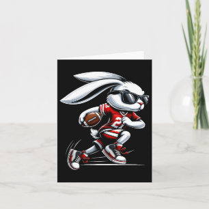 Cartão Crianças Felz pascoa Bunny Jogando Futebol Leste