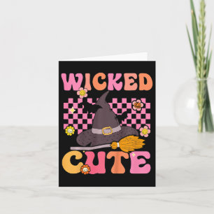 Cartão Crianças Groovy Wicked Cute Witume Halloween Ki