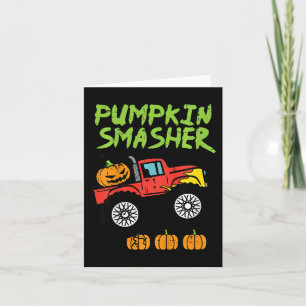 Cartão Crianças Halloween Pumpkin Smasher Monster Truck C
