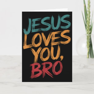Cartão Crianças Jesus Te Ama Irmão Camiseta Divertida Cri