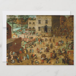 Cartão Crianças Jogando Jogos (Pieter Bruegel, o Velho)