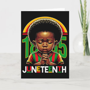 Cartão Crianças Juneteenth Príncipe 1865 Mês da História