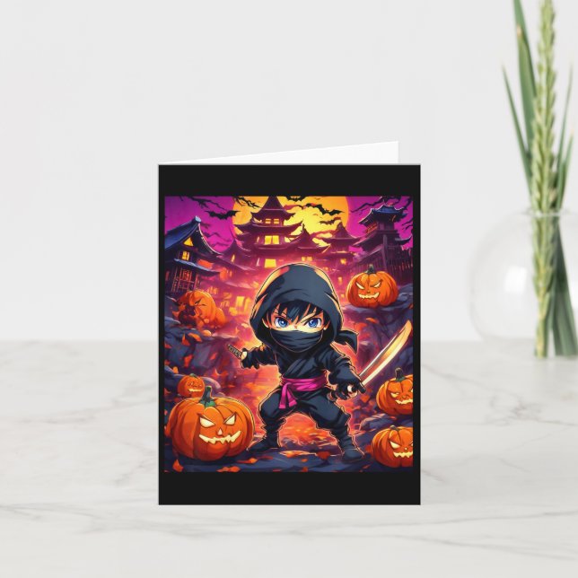 Cartão Crianças Menino Halloween (Frente)