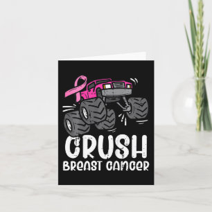 Cartão Crianças Monstro Caminhão Rosa Cancer Sensibilizaç