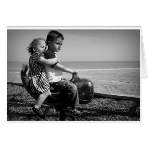 Cartão Crianças na praia