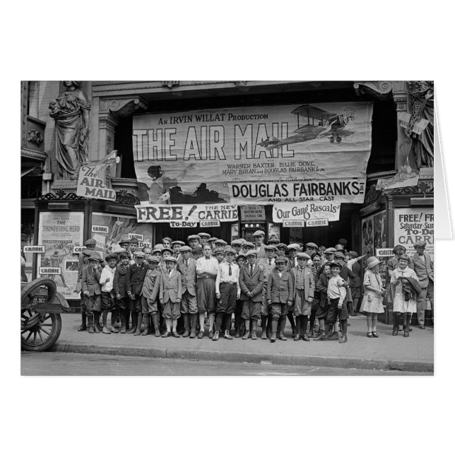 Cartão Crianças nos Filmes, 1925 (Frente Horizontal)