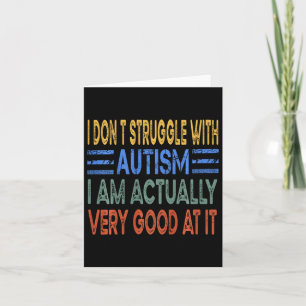 Cartão Crianças que eu não luto com o autismo Eu sou na v