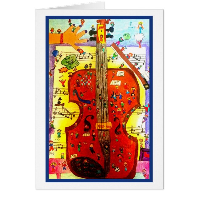 CARTÃO CRIANÇAS QUE JOGAM NA MÚSICA DO VIOLINO (Frente)