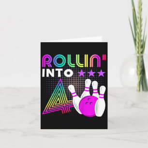 Cartão Crianças Rollin em 4 Boliches Festa de aniversário