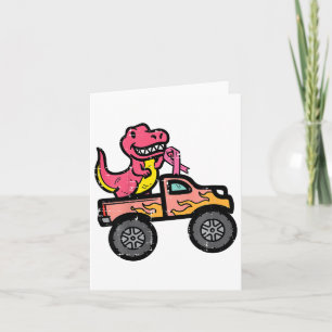 Cartão Crianças Rosa Dino Monstro Cancer de Mama de Camin