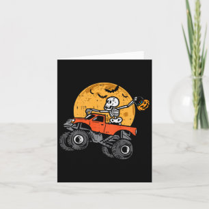 Cartão Crianças Skeleton Monster Truck Moon Candy Toddler