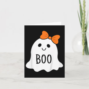 Cartão Crianças Toddler Halloween Boo Fantasma Com Um Arc