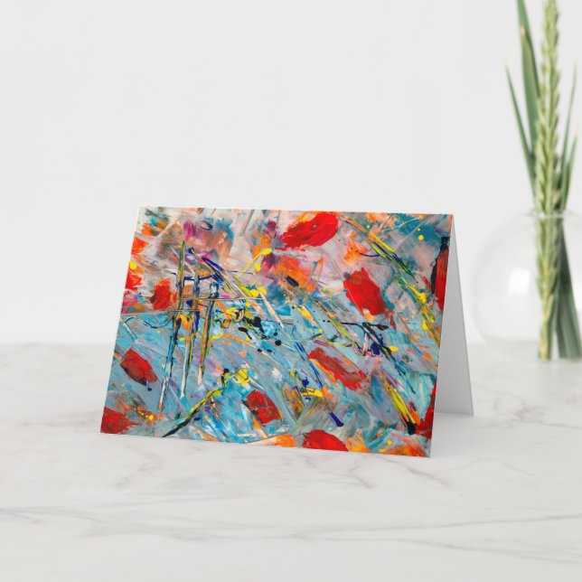 Cartão Criative Artiter Abstrato Thinker Birthday (Frente)