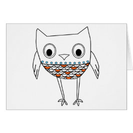 Cartão Criaturas alaranjadas da floresta do preto azul da