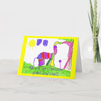 Cartão Criaturas grandes pelo compaixão