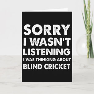 Cartão Cricket Cego Engraçado Desculpe Não Estava Ouvindo