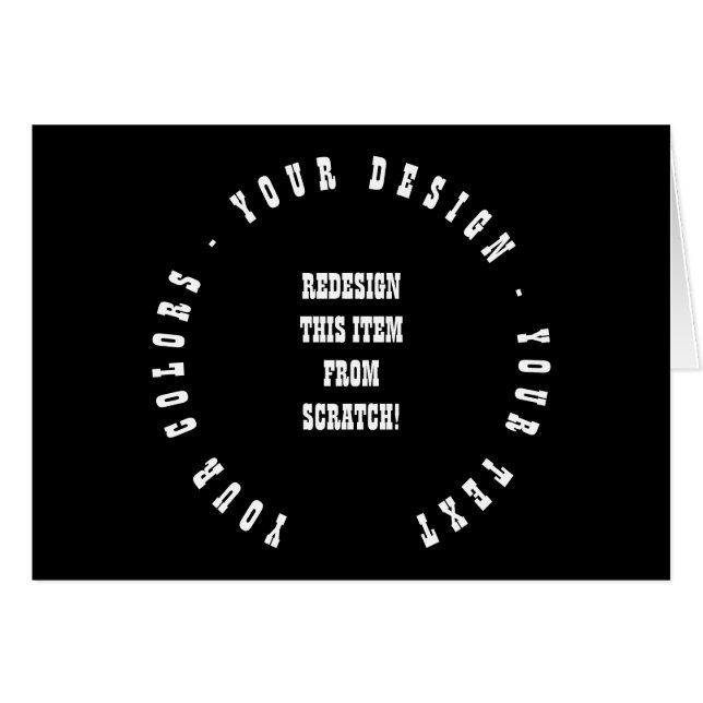 Cartão Crie a sua própria placa de menu (Frente Horizontal)